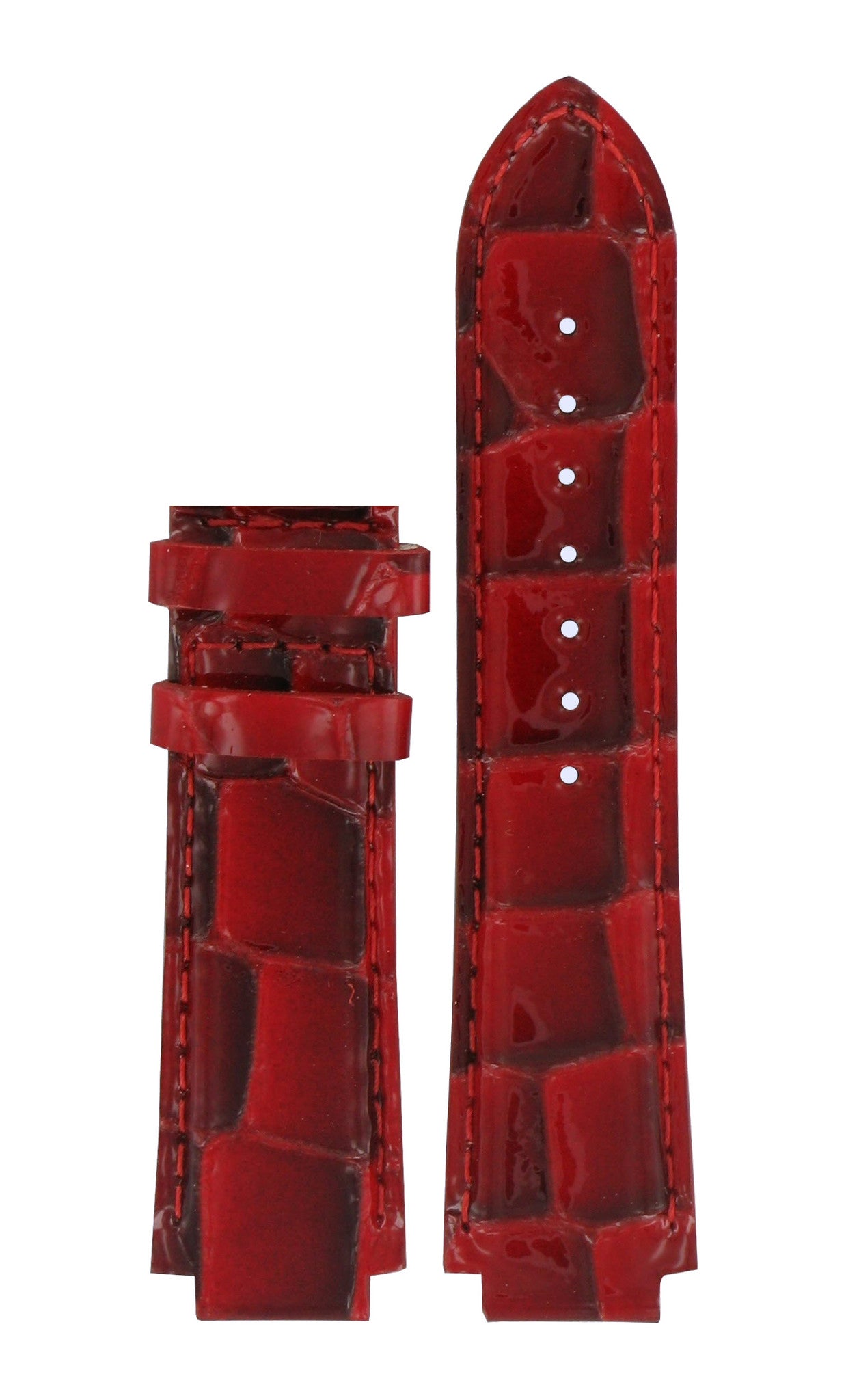 Tissot T061310A Watch Band T610031317 Red Leather 14 mm TXL - Watch Plaza