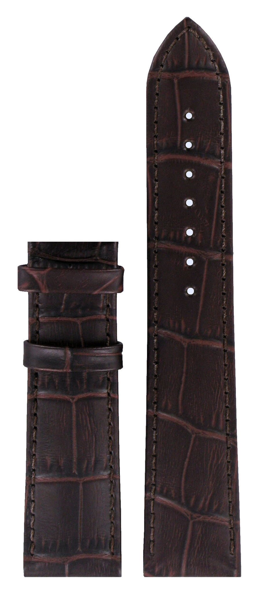 Tissot T063428A, T063610A, T063907A & T019430A XL Watch Band T610031949 Dark Brown Leather 20 mm Tradition & Visodate - Watch Plaza