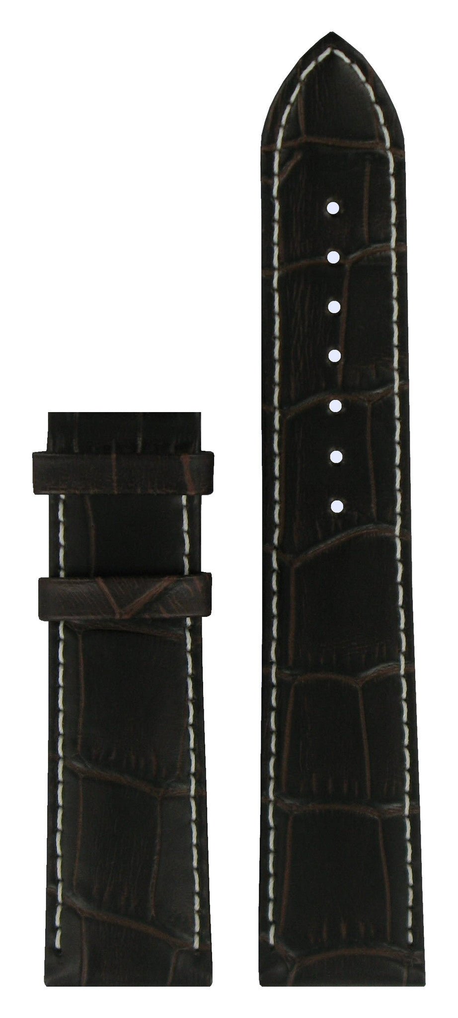 Tissot T0636171603700 Watch Band T610031126 Brown Leather 20 mm Tradition - Watch Plaza