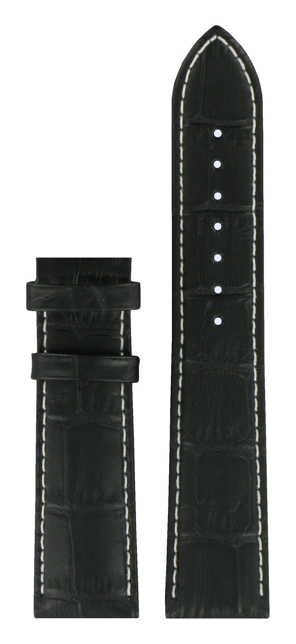 Tissot T063617A Watch Band T610031122 Black Leather 20 mm Tradition - Watch Plaza