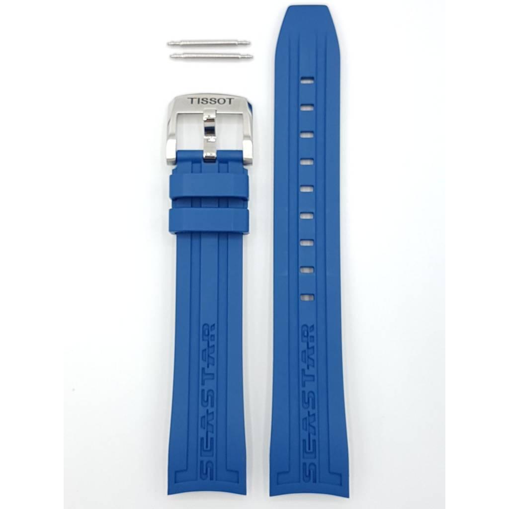 Tissot T066407A Seastar 1000 Watch Band T603031422 Blue Silicone 19 mm Seastar 1000 - Watch Plaza