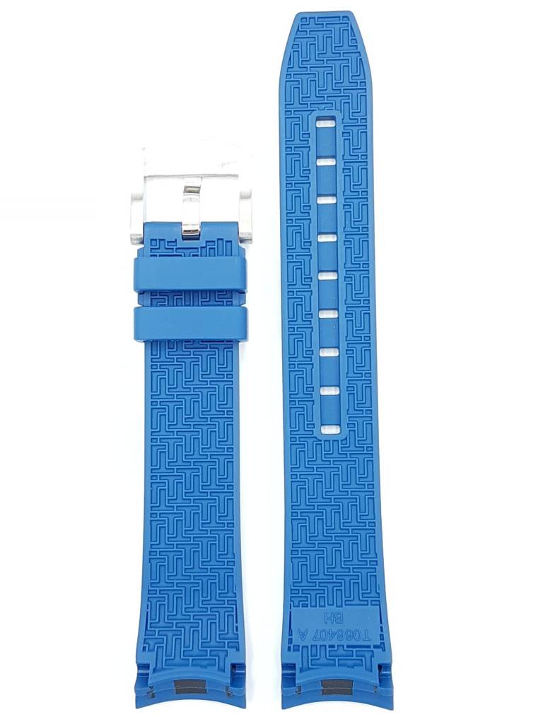 Tissot T066407A Seastar 1000 Watch Band T603031422 Blue Silicone 19 mm Seastar 1000 - Watch Plaza