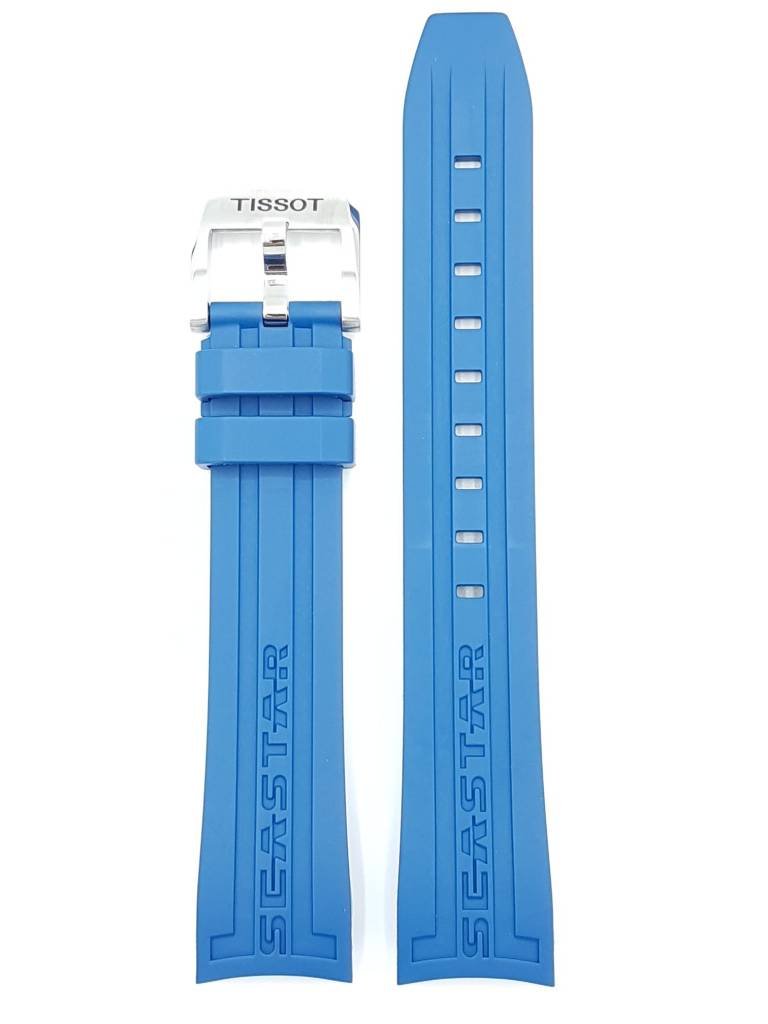 Tissot T066407A Seastar 1000 Watch Band T603031422 Blue Silicone 19 mm Seastar 1000 - Watch Plaza