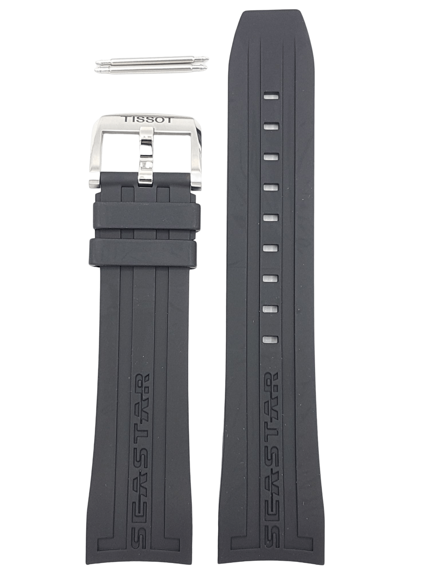 Tissot T066427A & T066414 Seastar 660 Watch Band T603031453 Black Silicone 23 mm Seastar 1000 - Watch Plaza