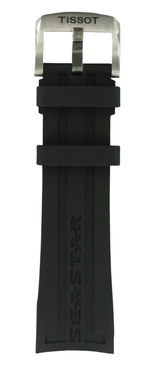 Tissot T066427A & T066414 Seastar 660 Watch Band T603031453 Black Silicone 23 mm Seastar 1000 - Watch Plaza