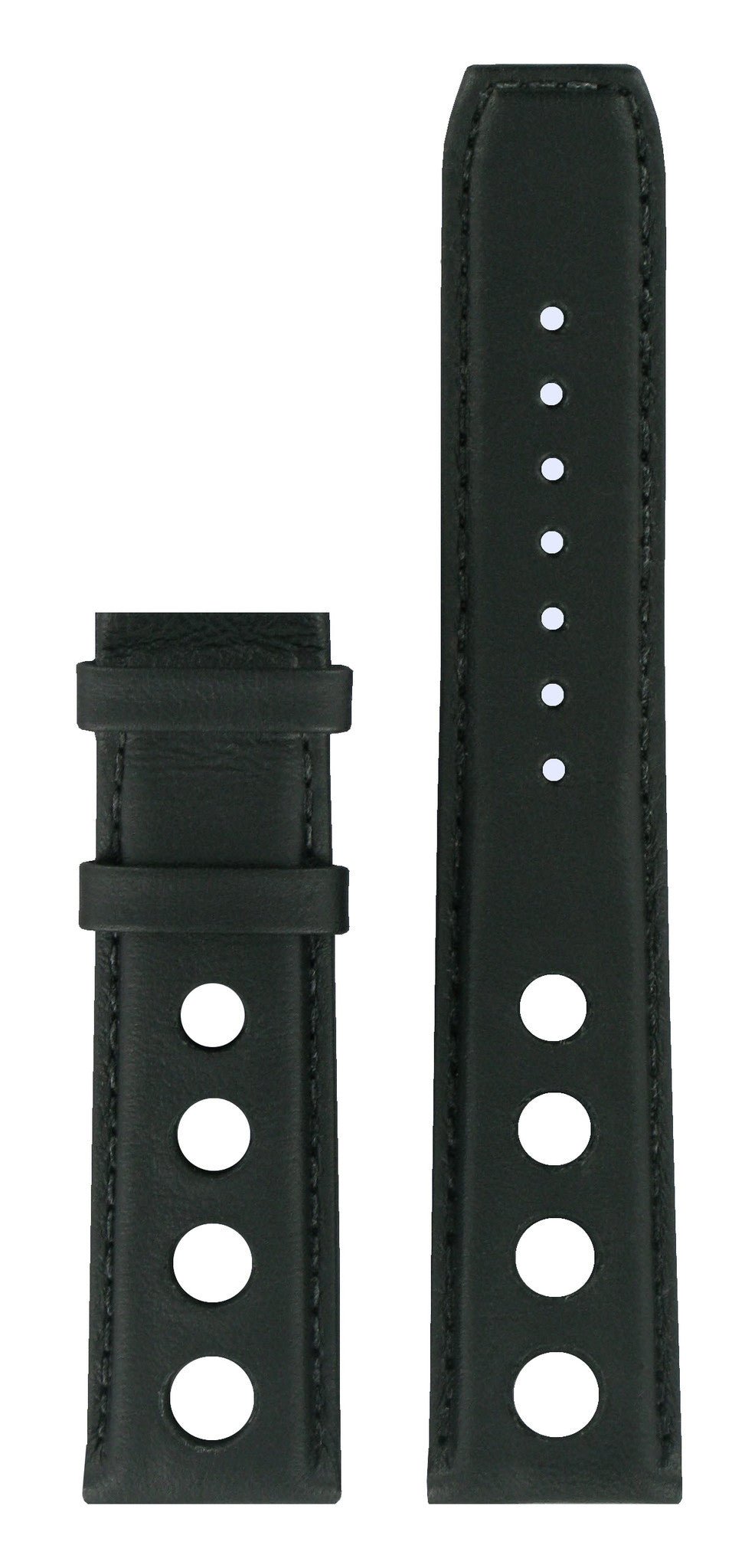 Tissot T071430A Watch Band T610032023 Black Leather 20 mm Heritage PRS 516 - Watch Plaza