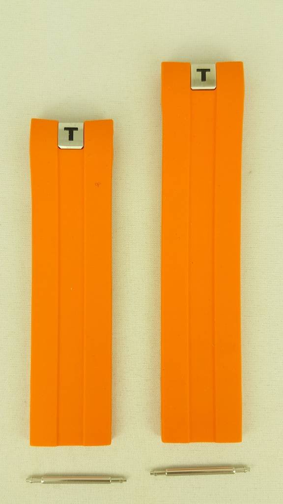 Tissot T076417 - Tony Parker T - Sport Watch Band T610032877 Orange Silicone 21 mm PRS 330 - Watch Plaza