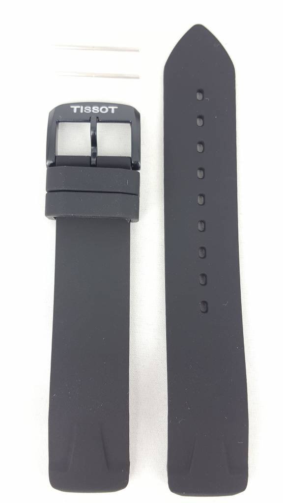 Tissot T081420A Watch Band T603035436 Black Silicone 19 mm T - Race - Watch Plaza