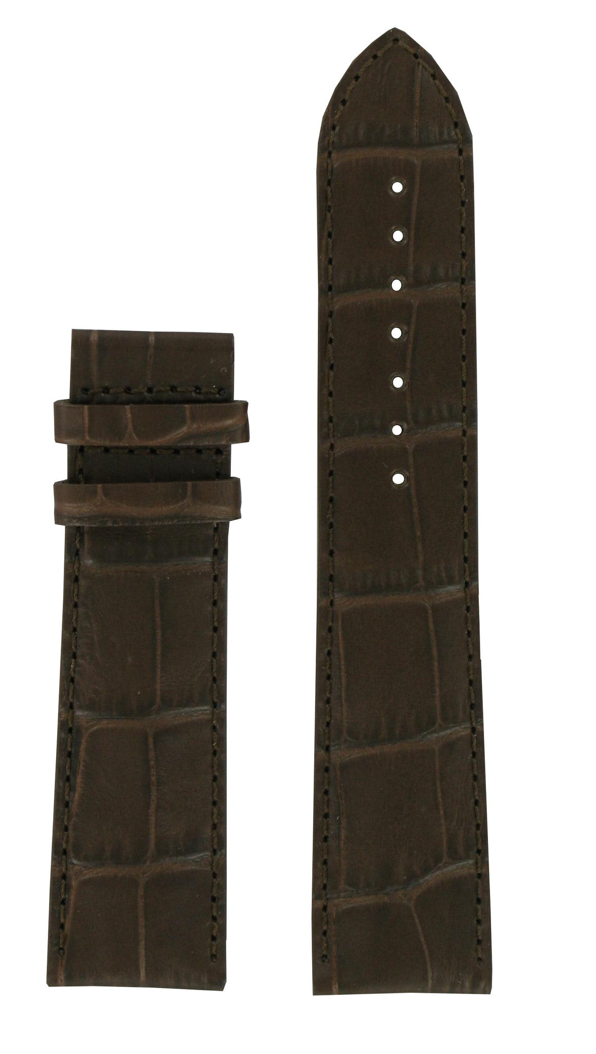 Tissot T086407A - XL Watch Band T610033628 Brown Leather 22 mm Luxury - Watch Plaza