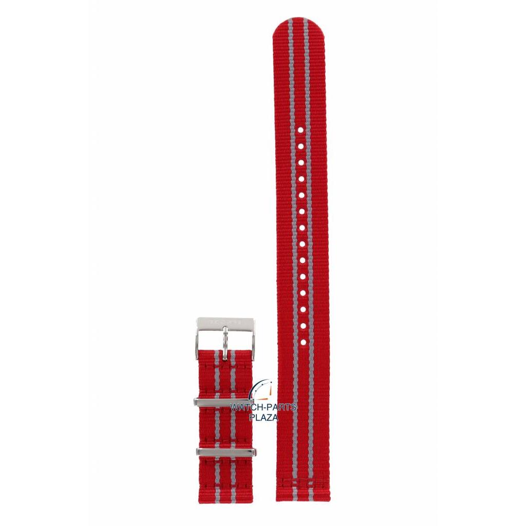 Tissot T095417 Houston Rockets Watch Band T604038996 Red Textile 19 mm Quickster - Watch Plaza