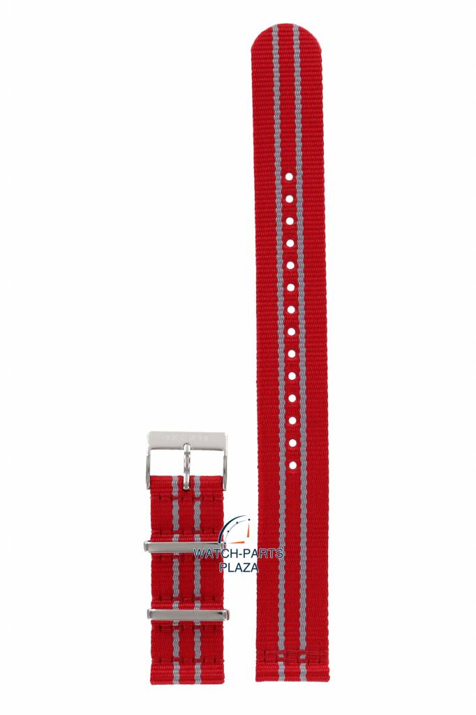 Tissot T095417 Houston Rockets Watch Band T604038996 Red Textile 19 mm Quickster - Watch Plaza