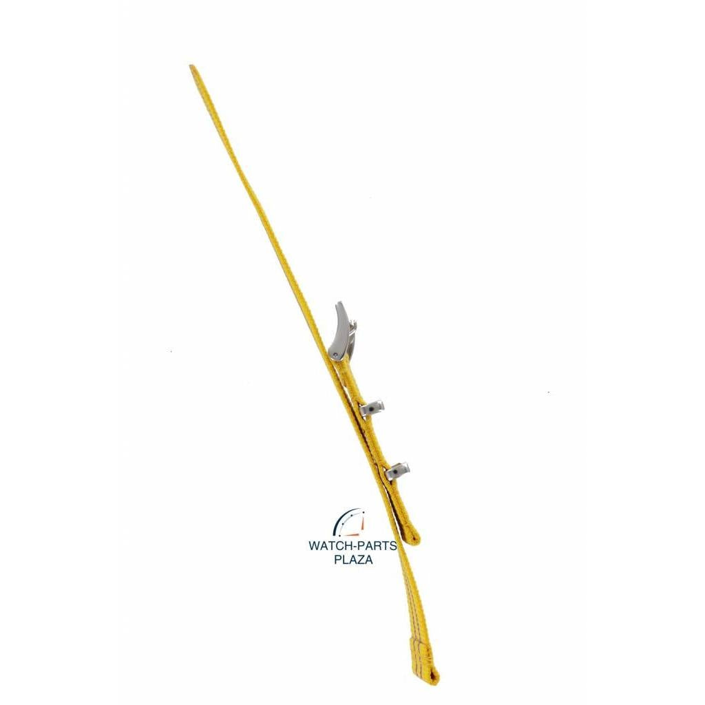 Tissot T095417 NBA Lakers Watch Band T604038541 Yellow Textile 19 mm Quickster - Watch Plaza