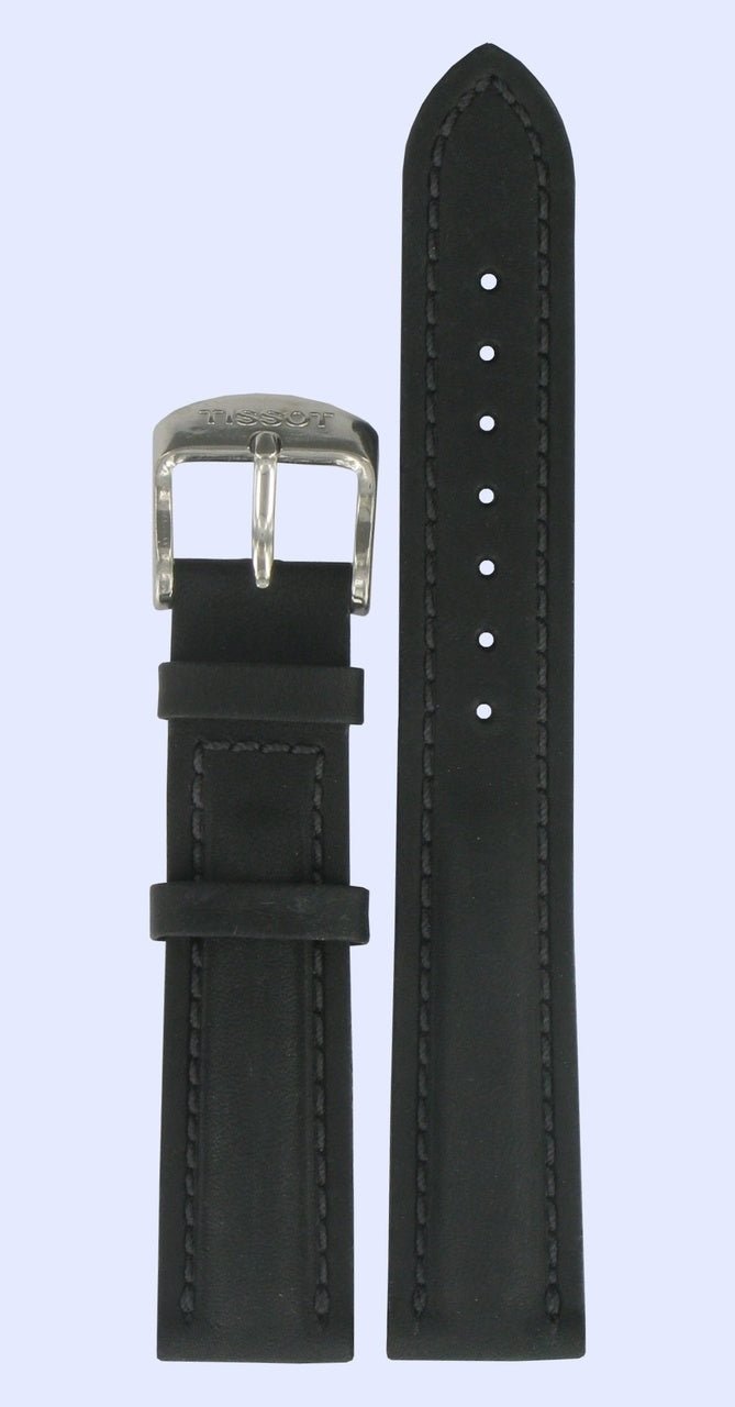 Tissot T14185361 Watch Band T600013569 Black Leather 18 mm PR 100 - Watch Plaza