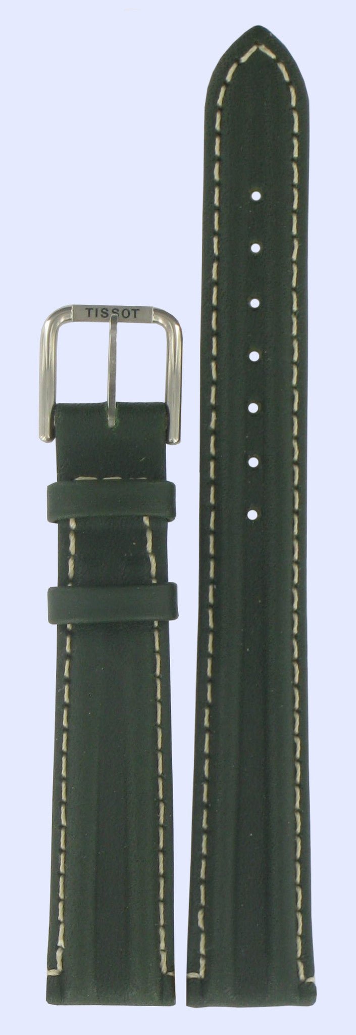 Tissot T14215113 Watch Band T600013434 Green Leather 14 mm PR 100 - Watch Plaza