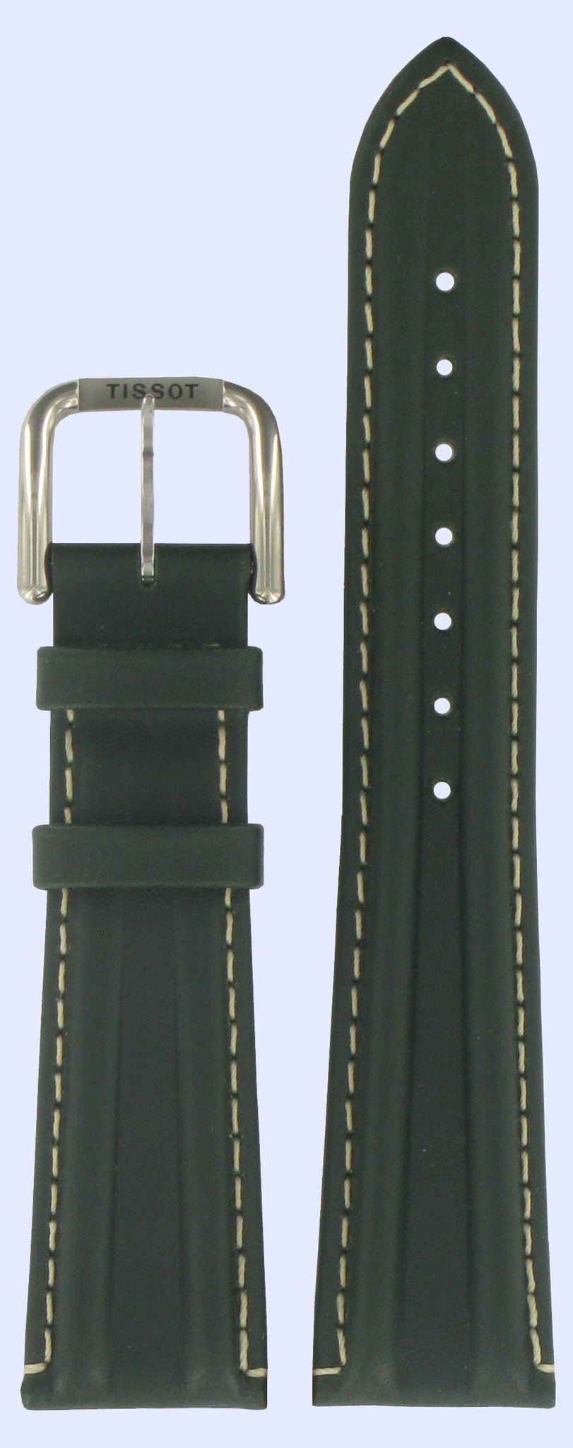 Tissot T1424 PR - 100 Watch Band T600013435 Green Leather 20 mm PR 100 - Watch Plaza