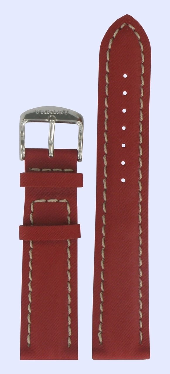 Tissot T16143212 & T16146612 Watch Band T600013018 Red Leather 20 mm Sport - Watch Plaza