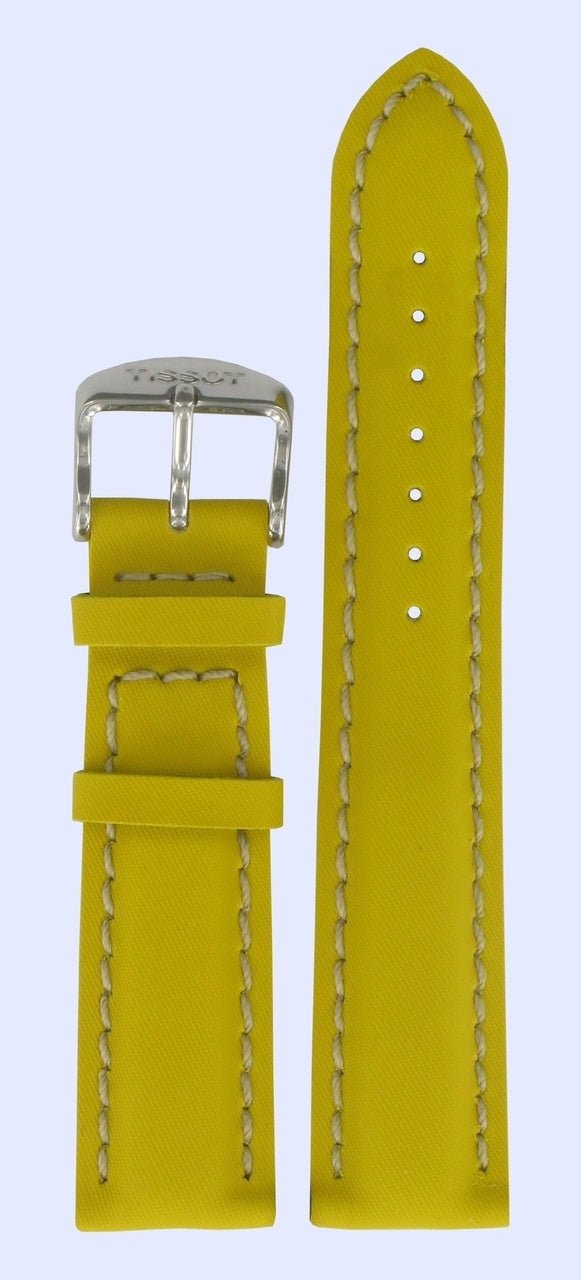 Tissot T16149212, T16149512 & T16142611 Watch Band T600013020 Yellow Leather 20 mm Sport - Watch Plaza