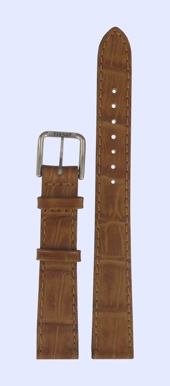 Tissot T2111, T2112, T2121 & T2122 Watch Band T600013131 Brown Leather 14 mm PR 50 - Watch Plaza