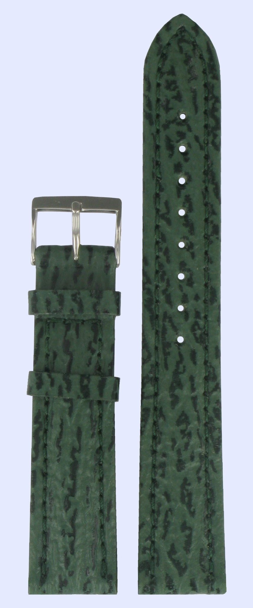 Tissot T21465171 Watch Band T600013171 Green Leather 18 mm PR 50 - Watch Plaza