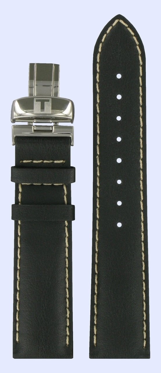 Tissot T2215 & T2216 Watch Band T600017224 Black Leather 20 mm PRC 100 - Watch Plaza