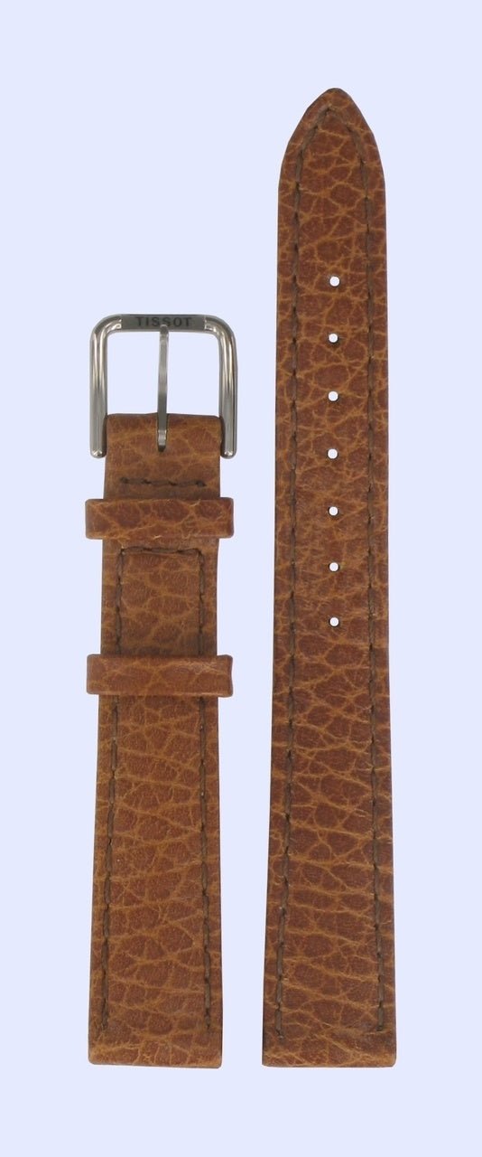 Tissot T25211121 Watch Band T600013177 Brown Leather 14 mm PR 100 - Watch Plaza