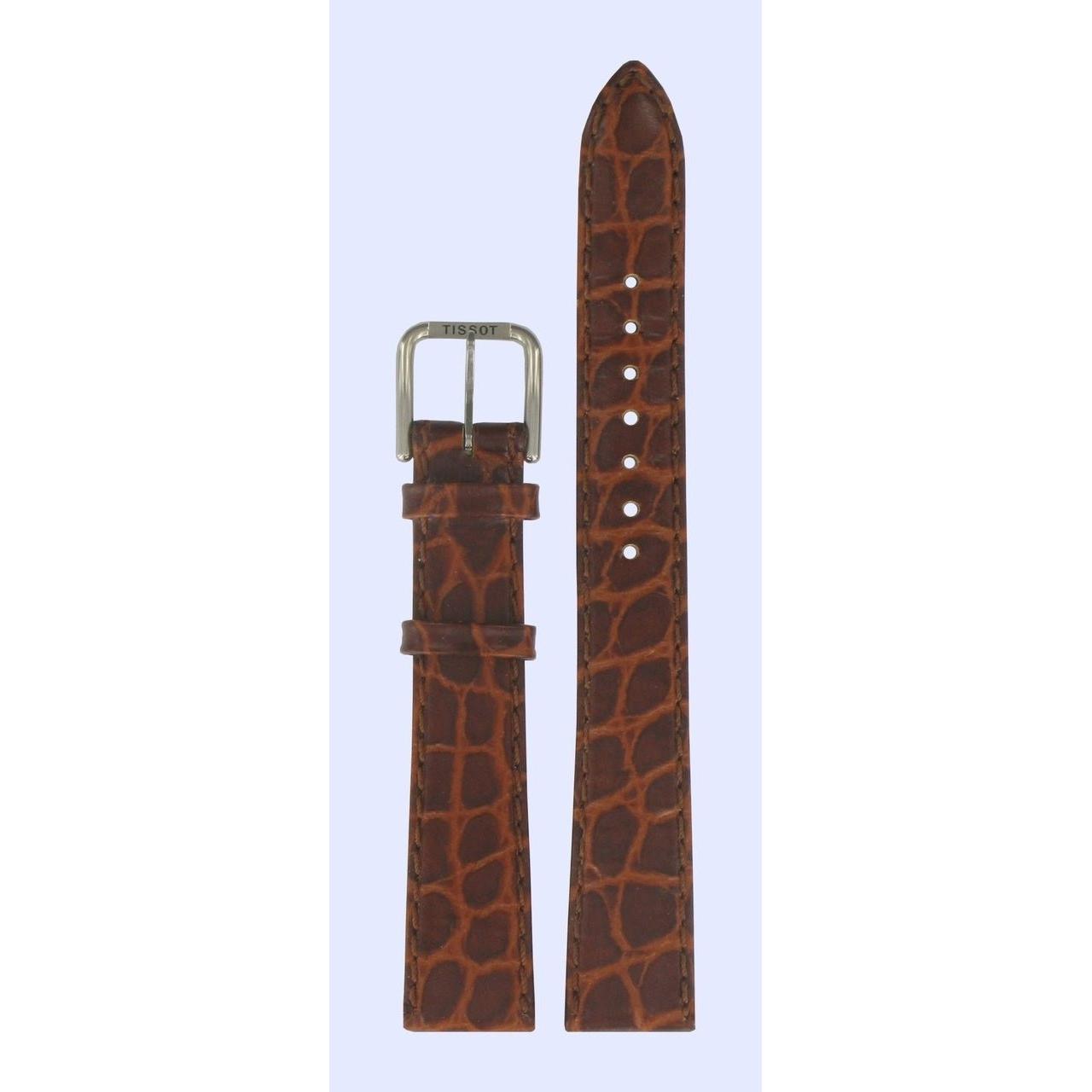 Tissot T25211121 Watch Band T600013248 Brown Leather 14 mm PR 100 - Watch Plaza