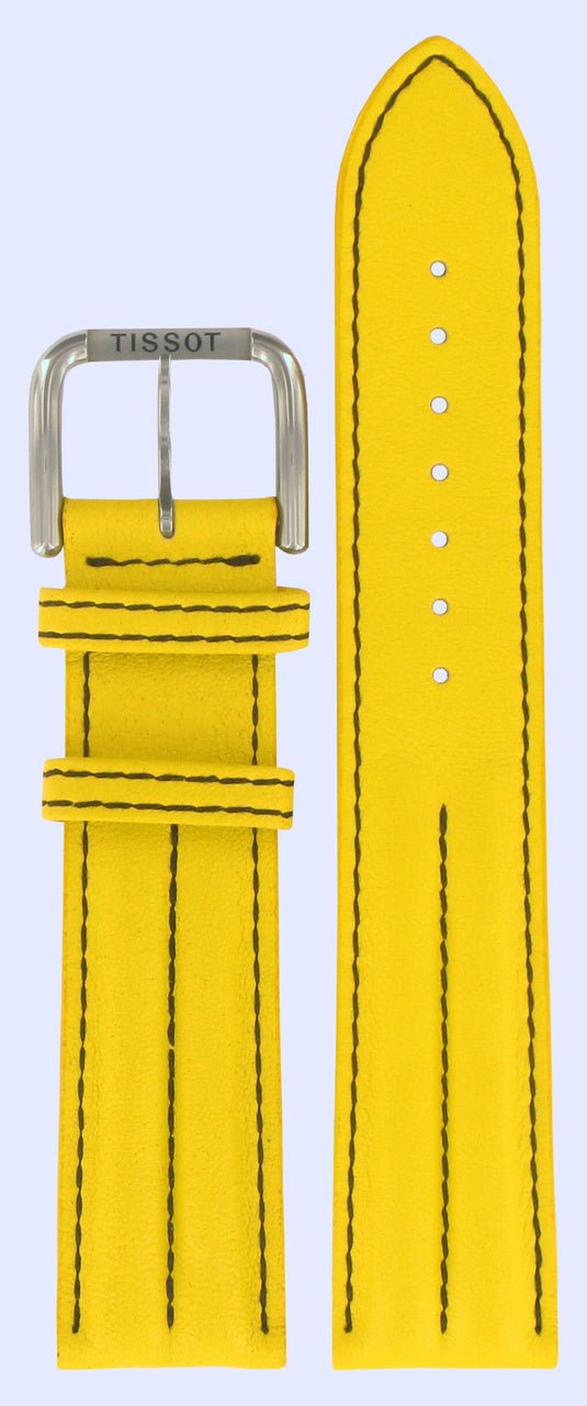 Tissot T27149622 & T27149612 Watch Band T600013637 Yellow Leather 20 mm PR 50 - Watch Plaza