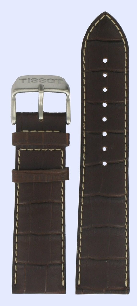 Tissot T361316 T - Sport Watch Band T600013455 Brown Leather 22 mm V8 Chrono - Watch Plaza