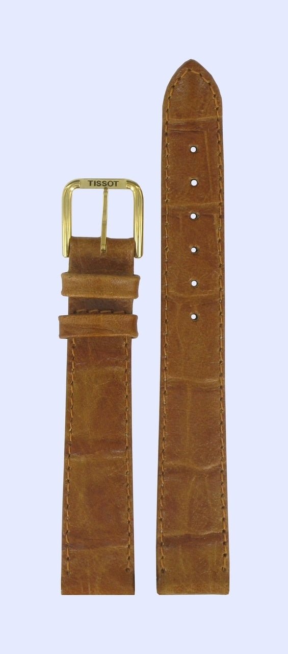 Tissot T42511113 Watch Band T600013135 Brown Leather 14 mm Fashion - Watch Plaza