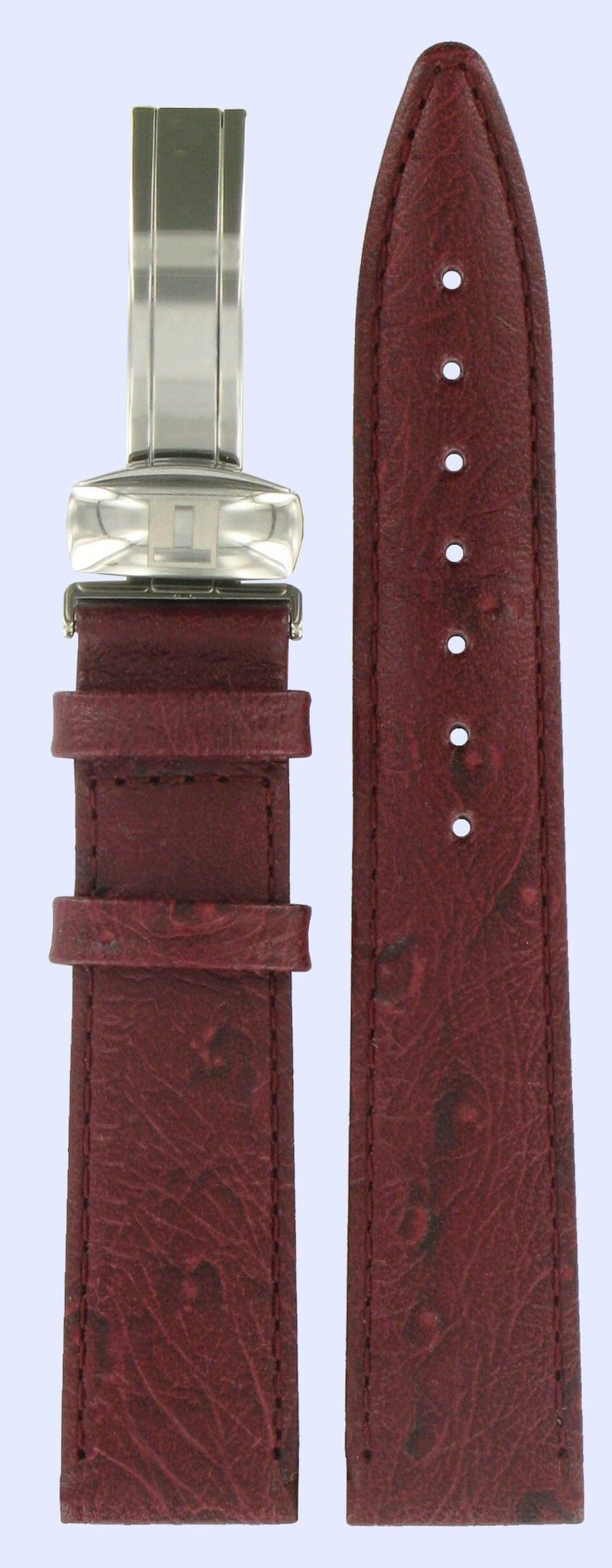 Tissot T46243143 & T46241113 Watch Band T600013394 Bordeaux Leather 18 mm Ballade - Watch Plaza