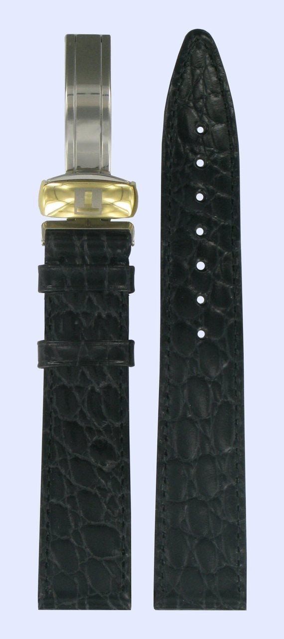 Tissot T49662513 Watch Band T600013301 Black Leather 18 mm Fascination - Watch Plaza