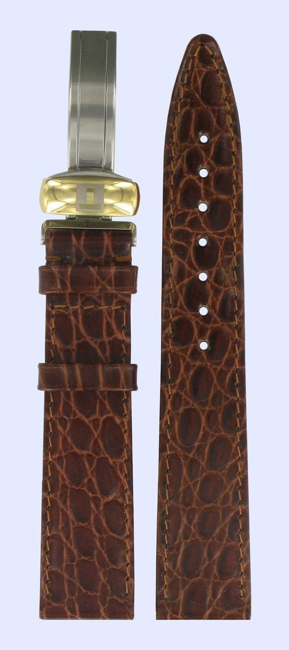 Tissot T49662513 Watch Band T600013304 Brown Leather 18 mm Fascination - Watch Plaza