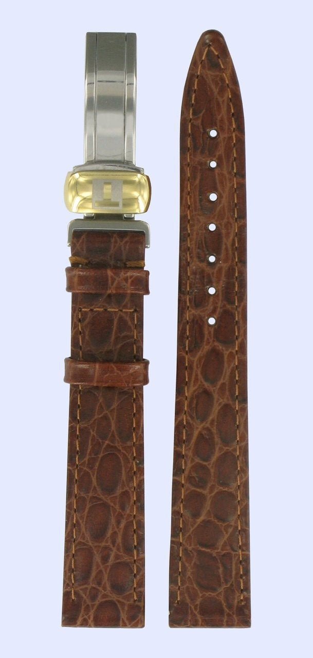 Tissot T49672513 Watch Band T600013305 Brown Leather 14 mm Fascination - Watch Plaza