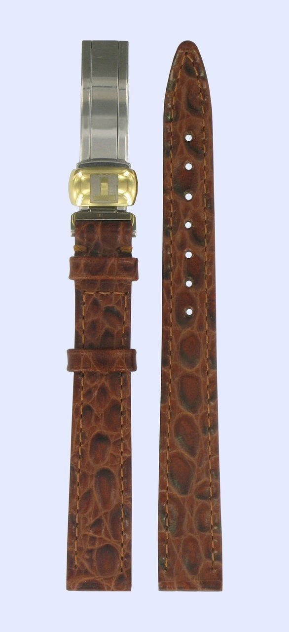 Tissot T49682513 Watch Band T600013306 Brown Leather 12 mm Fascination - Watch Plaza