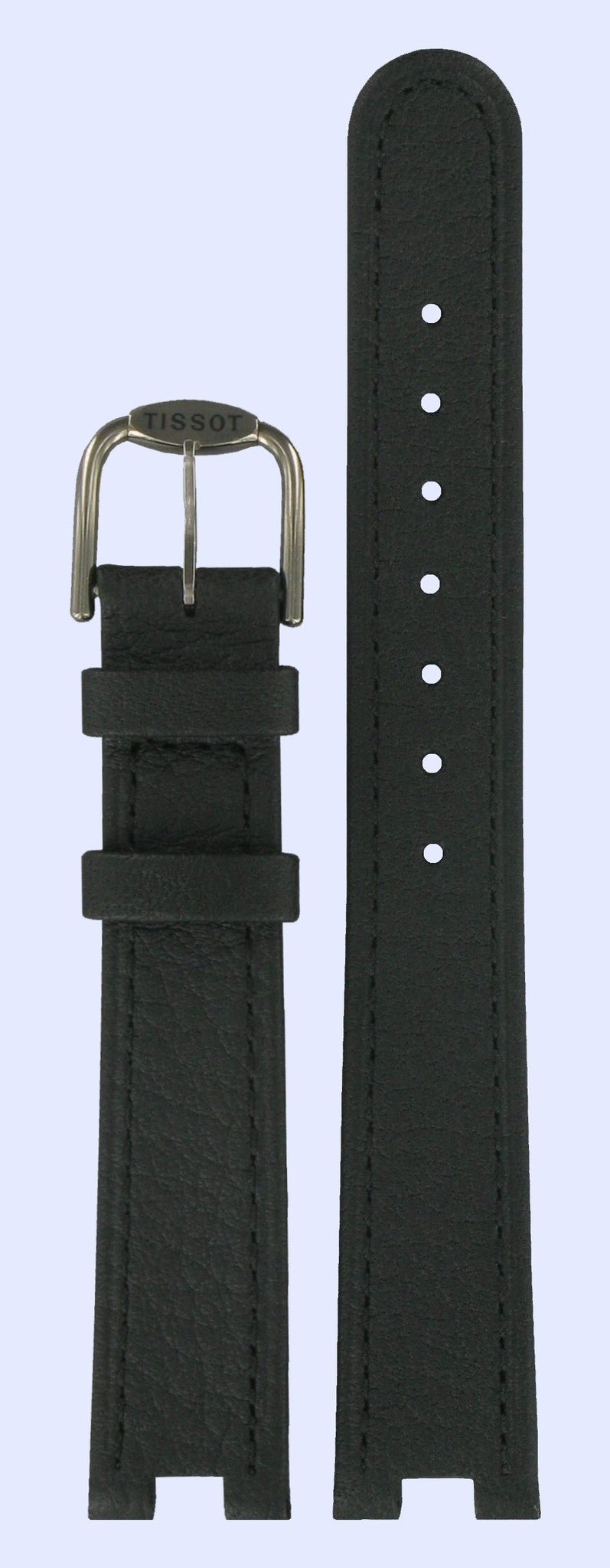 Tissot T51201100 & T51208110 R150 Watch Band T600013517 Black Leather 16 mm Rockwatch - Watch Plaza