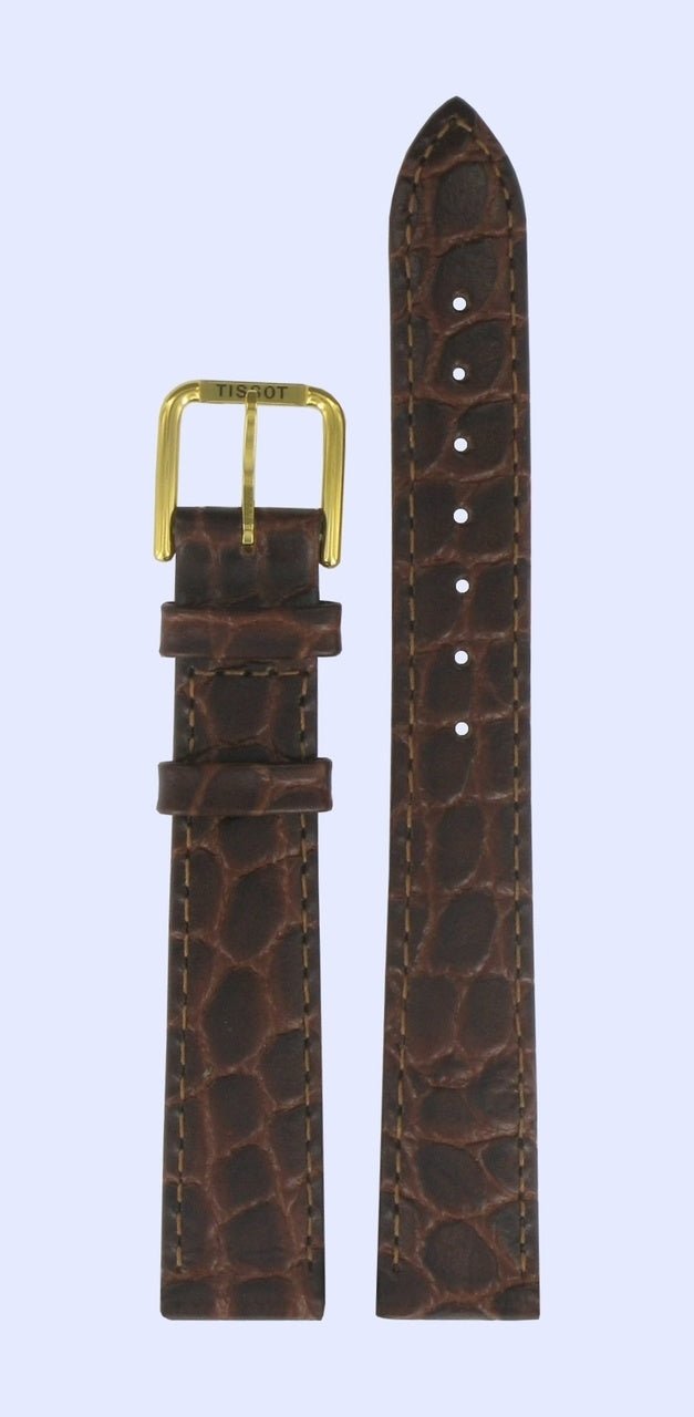 Tissot T52511 T - Classic Watch Band T600013059 Dark Brown Leather 14 mm Desire - Watch Plaza