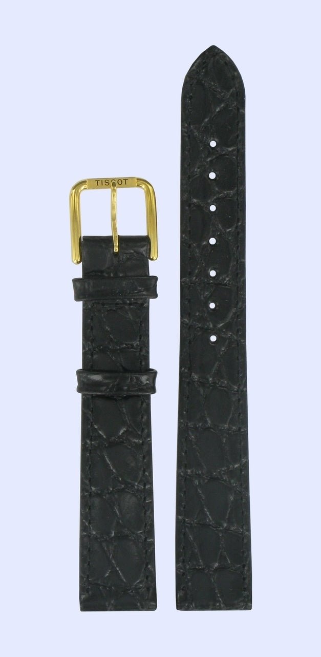 Tissot T52512 T - Classic Watch Band T600013057 Black Leather 14 mm Desire - Watch Plaza