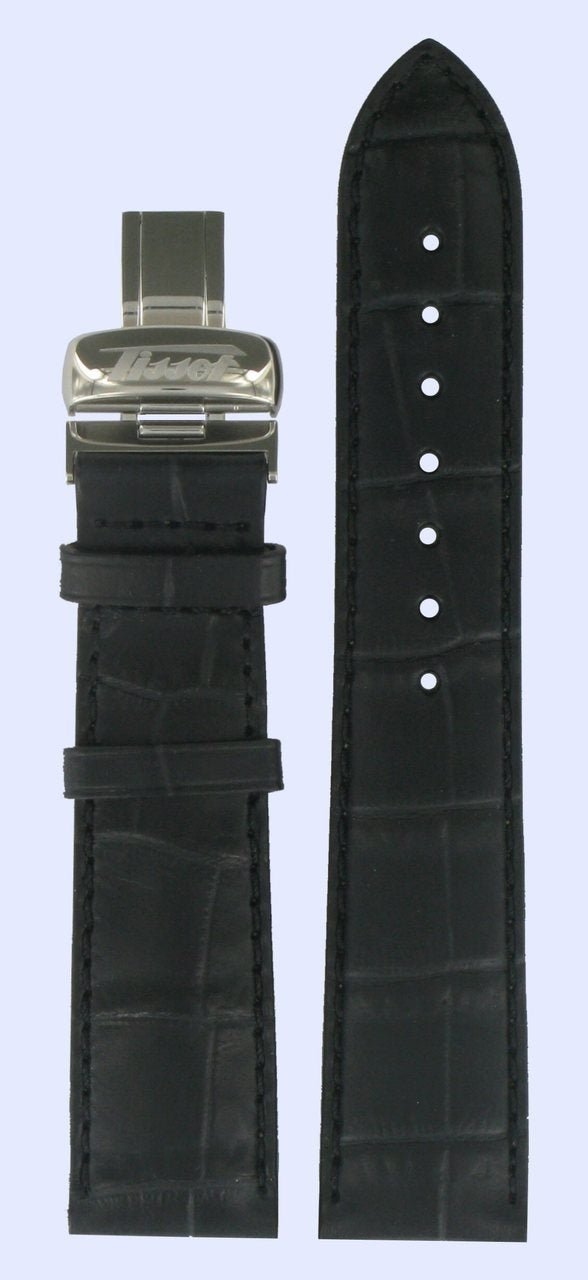 Tissot T54152731 Watch Band T600013409 Black Leather 20 mm T - Lord - Watch Plaza