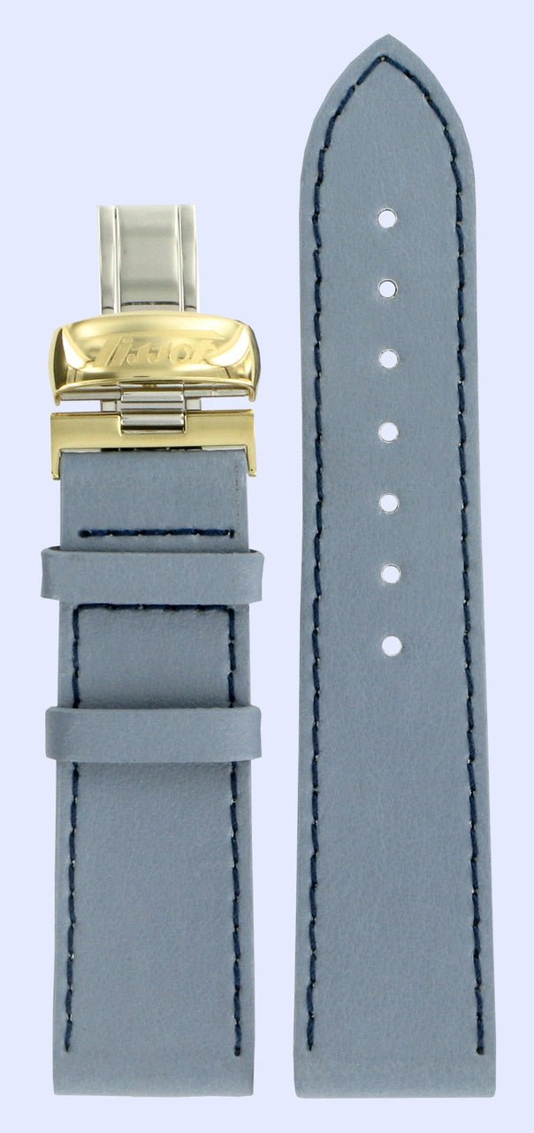 Tissot T56562339 Heritage Classic Watch Band T600013566 Blue Leather 20 mm Prince - Watch Plaza