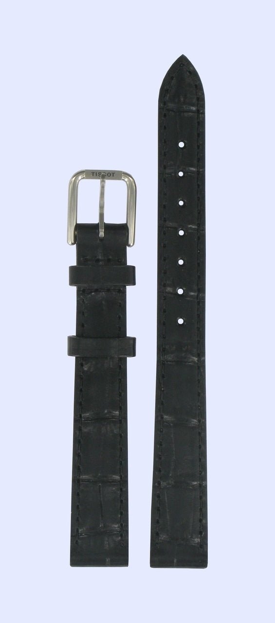 Tissot T57112131 - Stylis - T Watch Band T600013133 Black Leather 12 mm Stylist BB - Watch Plaza