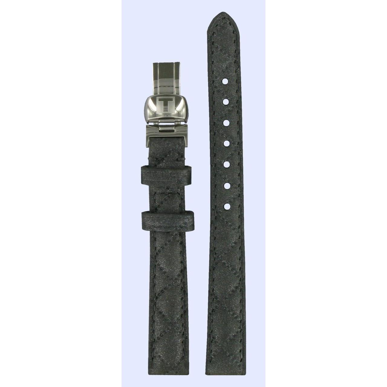 Tissot T58121531 Watch Band T600028150 Grey Leather 12 mm Equi - T - Watch Plaza