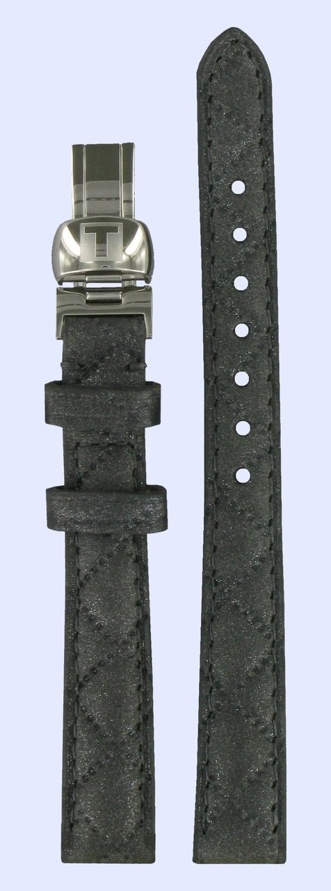 Tissot T58121531 Watch Band T600028150 Grey Leather 12 mm Equi - T - Watch Plaza