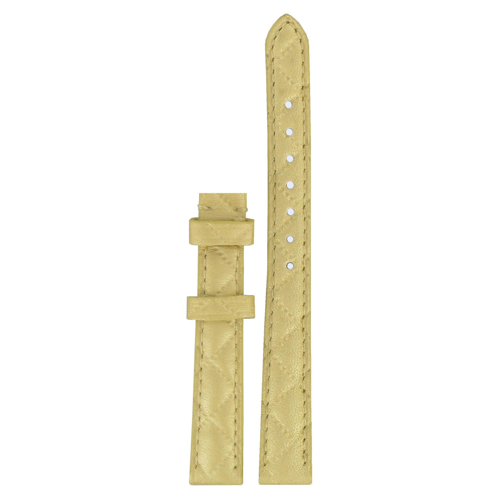 Tissot T58124521 Watch Band T610028152 Beige Leather 12 mm Equi - T - Watch Plaza