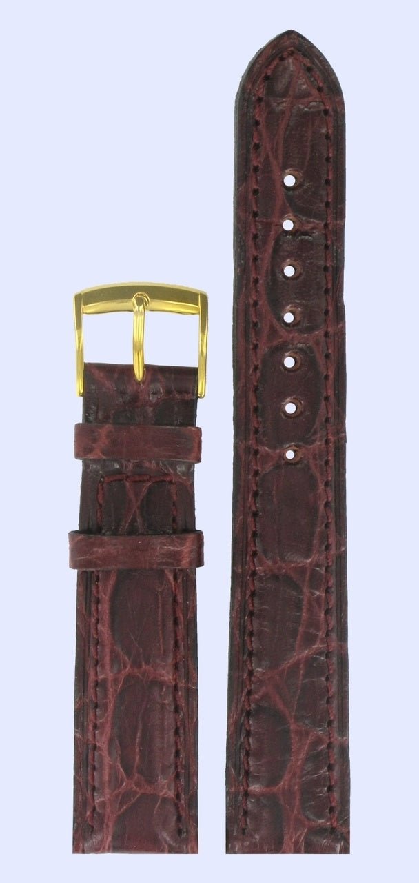 Tissot T58541741 Watch Band T600013416 Bordeaux Leather 18 mm Chrono Milano - Watch Plaza