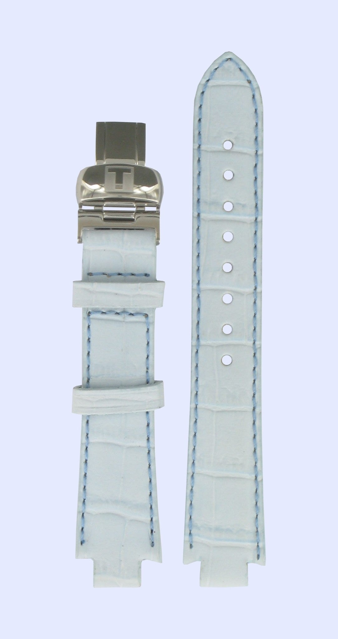 Tissot T60123983 T - Trend Watch Band T600013643 Light Blue Leather 09,5 mm TXL & TXS - Watch Plaza