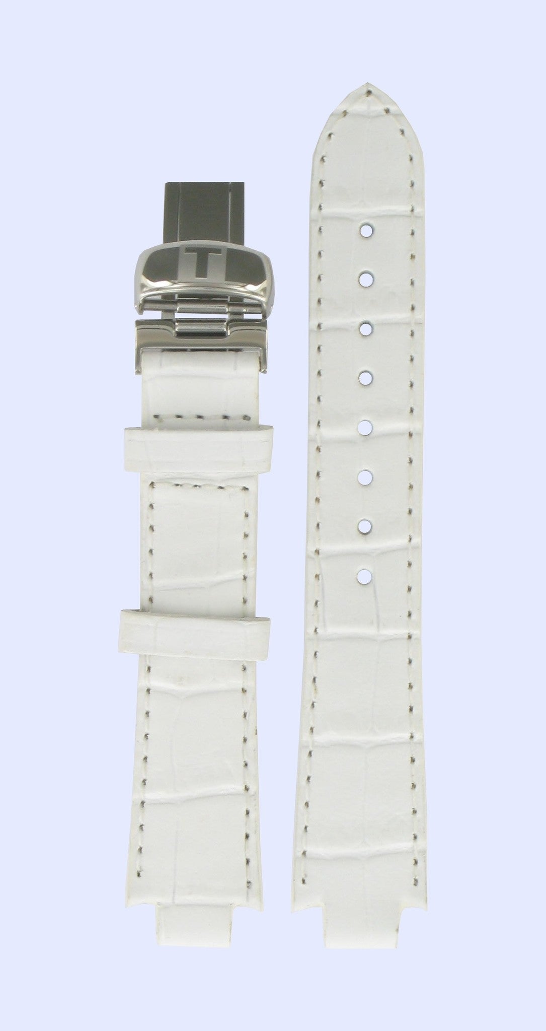 Tissot T60125963 T - Trend Watch Band T600013641 White Leather 09,5 mm TXL & TXS - Watch Plaza