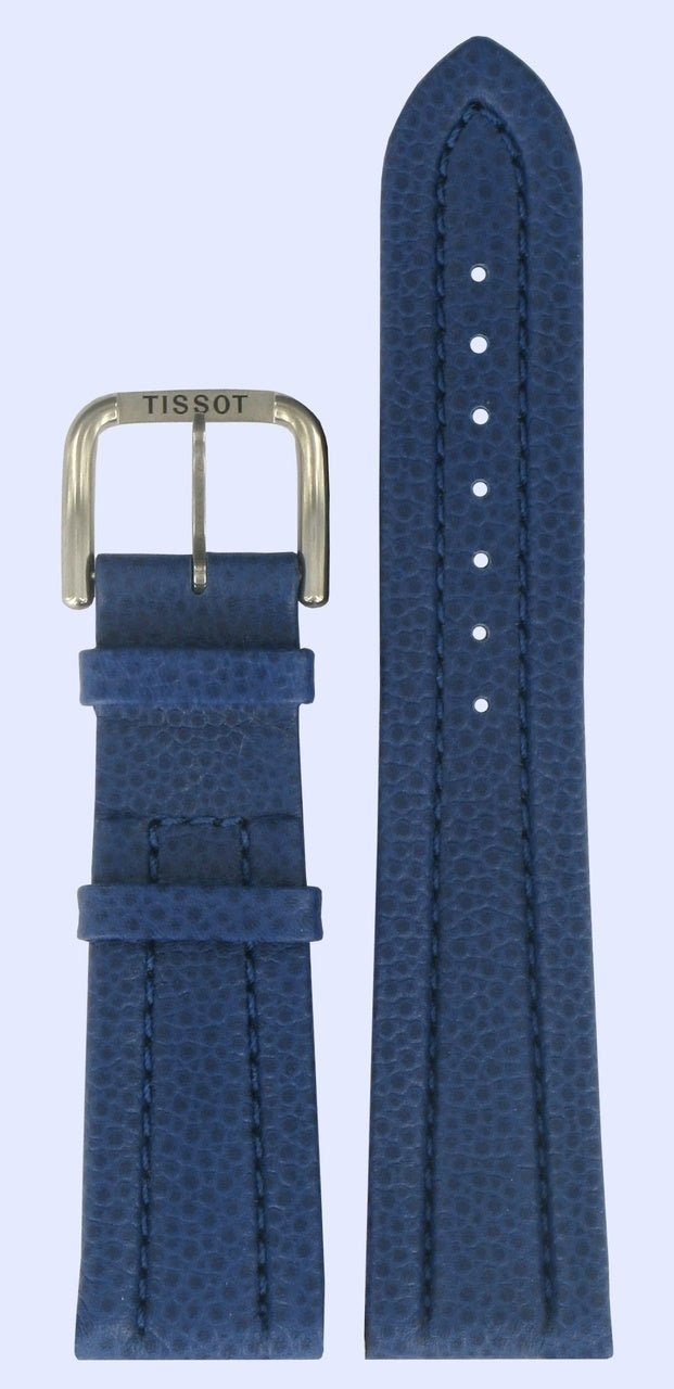 Tissot T62551161 Watch Band T600013286 Blue Leather 22 mm Two Timer 4 - Watch Plaza