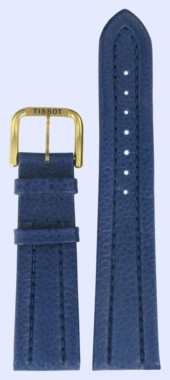 Tissot T62551161 Watch Band T600013293 Blue Leather 22 mm Two Timer 4 - Watch Plaza