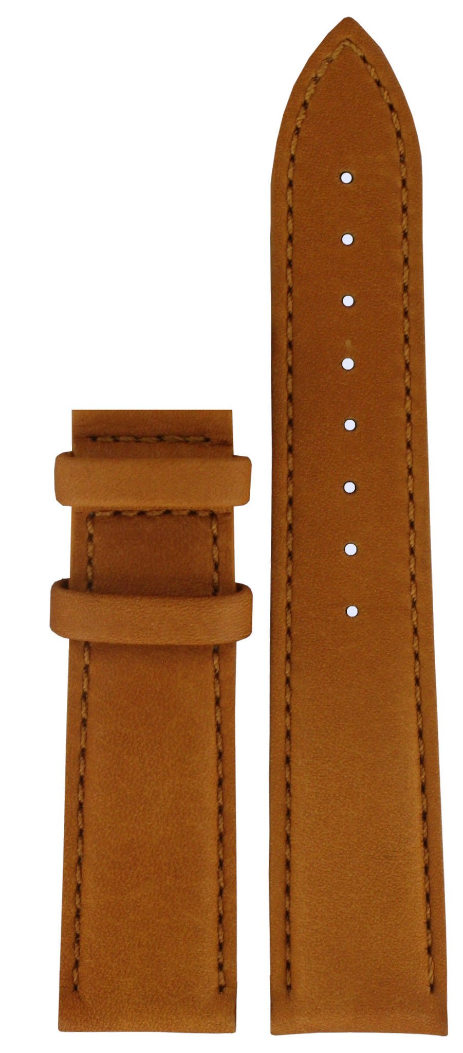 Tissot T66181933 Watch Band T610020152 Brown Leather 20 mm Heritage - Watch Plaza