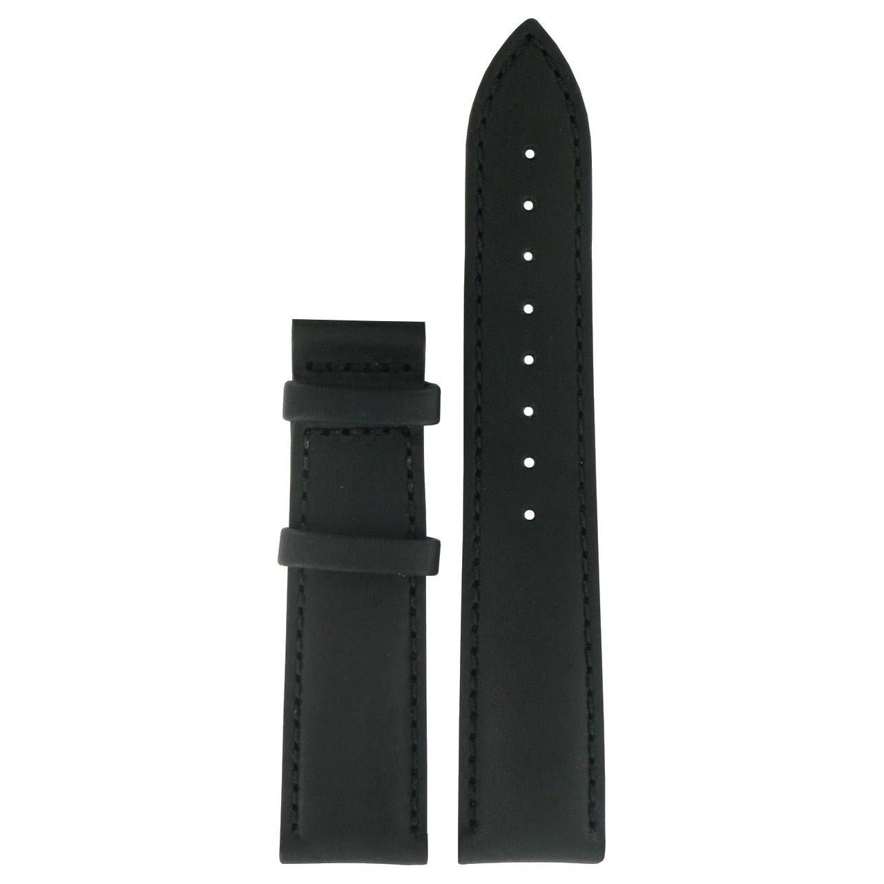 Tissot T66182933 Watch Band T610020153 Black Leather 20 mm Heritage - Watch Plaza